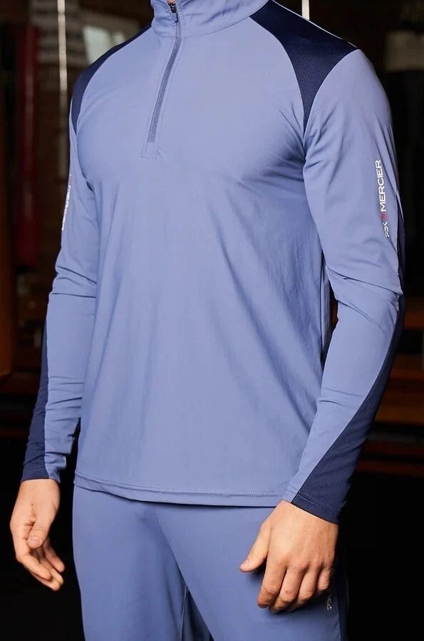 PBK Mercier Performance 1/4 Long sleeve Petrol Blue XL
